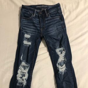 american eagle distressed skinny jeans